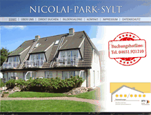 Tablet Screenshot of nicolai-park.de
